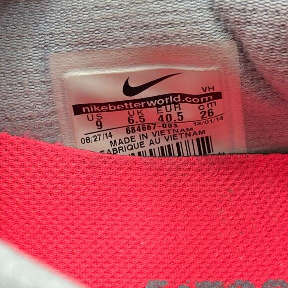 Nike FS Lite Run Gray Shoes Size 9 Breathable 684667-003 Fitsole Running Neon - Picture 9 of 9